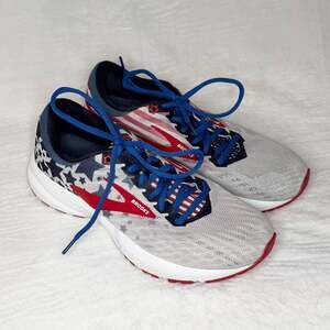 Brooks Launch 6 Old Glory Patriotic Stars & Stripes Running Shoes Women's Size 8